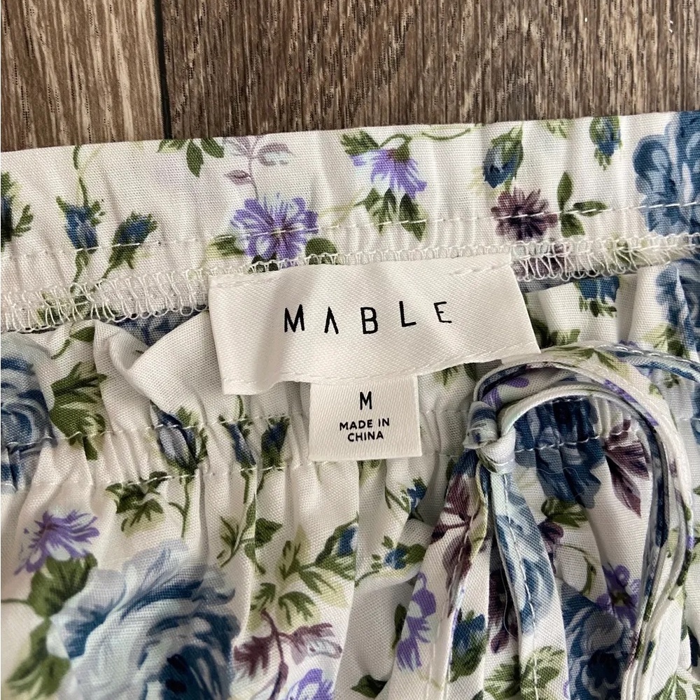 Mable Floral Puff Sleeve Ruched Mini Dress - Picture 4 of 6